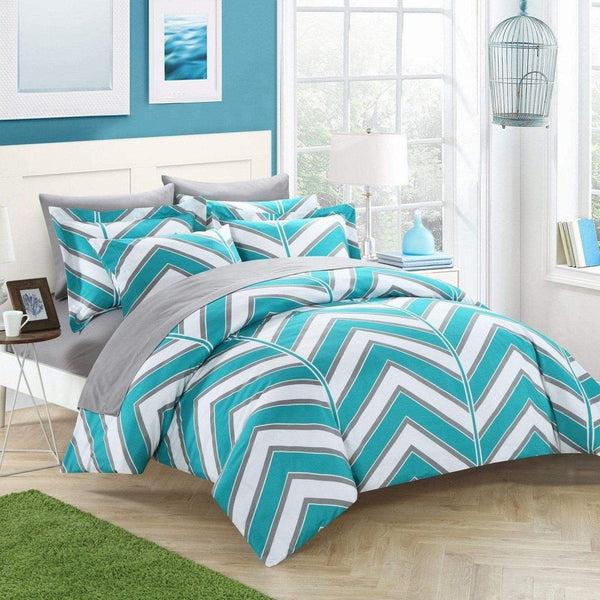 Chic Home Piper 3 Piece Striped Duvet Cover Set