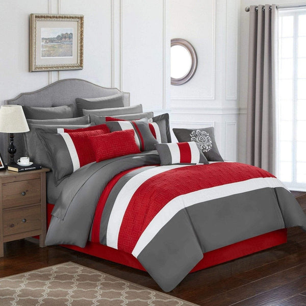 Chic Home Pisa 16 Piece Color Block Comforter Set