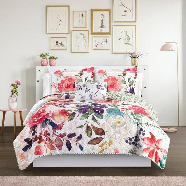 chic home Retsina 4 Piece Floral Quilt Set
