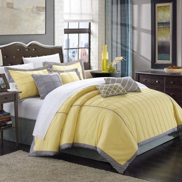 Chic Home Rhodes 12 Piece Pintuck Comforter Set