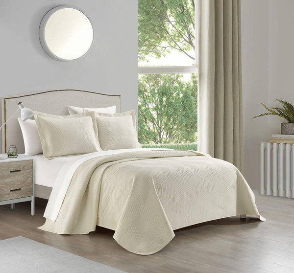 Chic Home Ridge 3 Piece Geometric Quilt Set