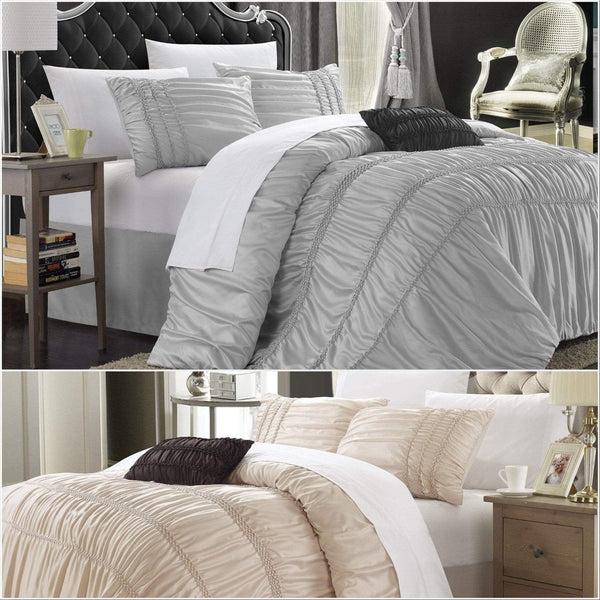 chic home Romantica 5 Piece Ruffled Comforter Set