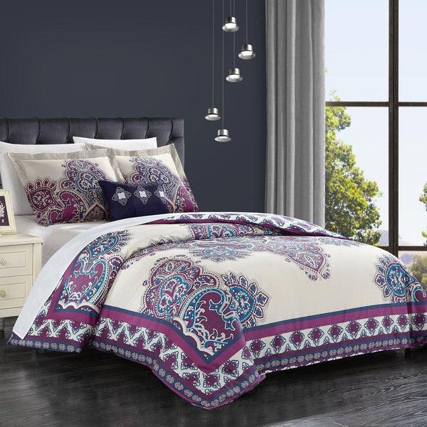 chic home Ronan 4 Piece Cotton Duvet Cover Set
