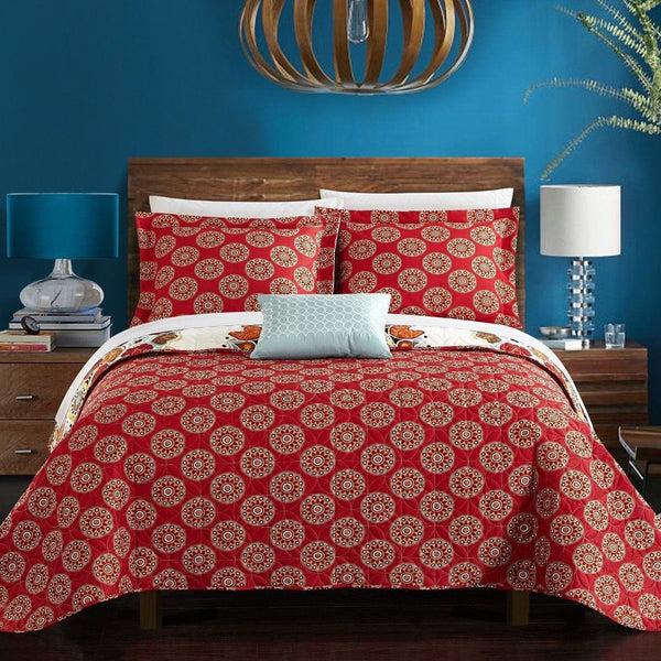 Chic Home Rouen 4 Piece Boho Paisley Quilt Set