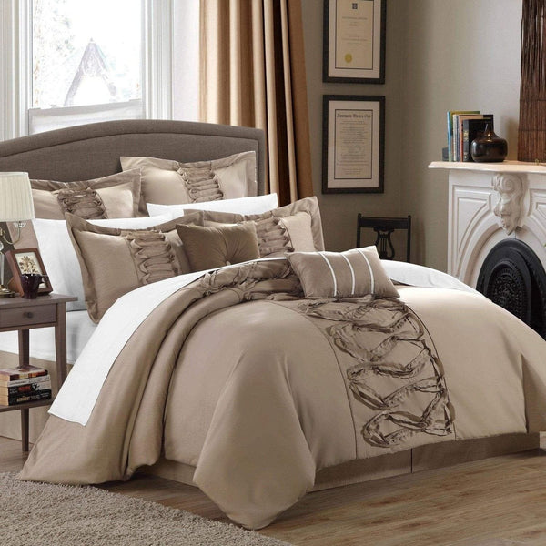 Chic Home Ruth 12 Piece Ruffled Comforter Set