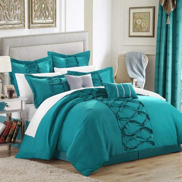 chic home Ruth 12 Piece Ruffled Comforter Set