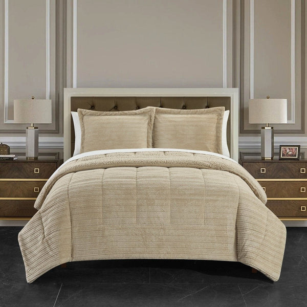 chic home Ryland 3 Piece Sherpa Comforter Set