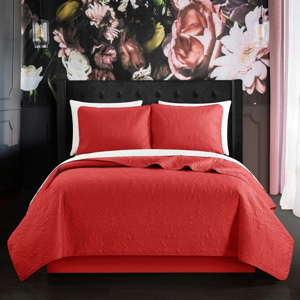 chic home Sachi 3 Piece Floral Quilt Set