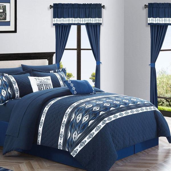 chic home Safforn 20 Piece Striped Comforter Set