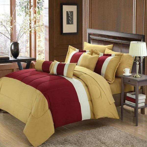Chic Home Serenity 10 Piece Striped Comforter Set