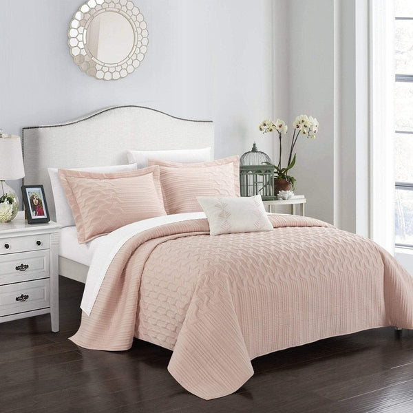 Chic Home Shalya 4 Piece Stitched Quilt Set