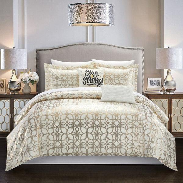 chic home Shefield 5 Piece Lattice Comforter Set