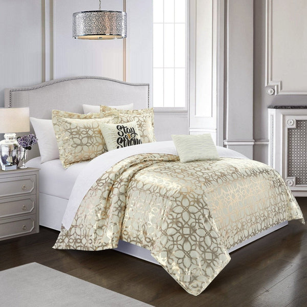 Chic Home Shefield 9 Piece Lattice Comforter Set