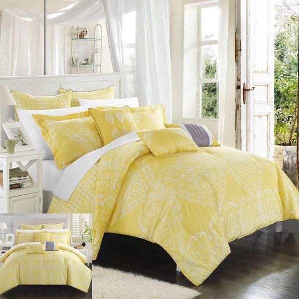 chic home Sicily 12 Piece Jacquard Comforter Set