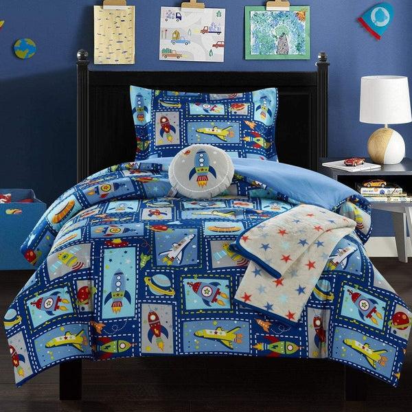 chic home Spaceship 5 Piece Kids Comforter Set