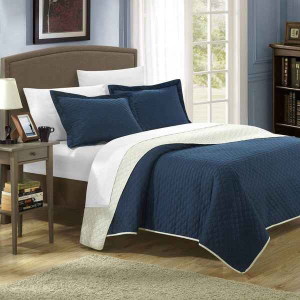 Chic Home Teresa 3 Piece Reversible Quilt Set