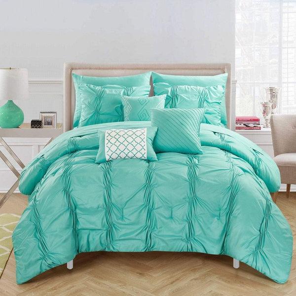 chic home Tori 10 Piece Pinch Pleat Comforter Set