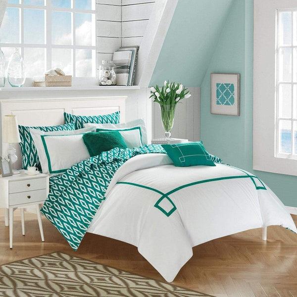 chic home Trace 9 Piece Reversible Comforter Set