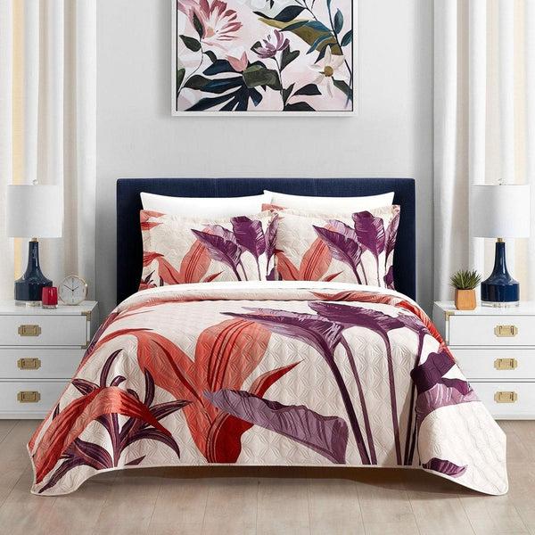chic home Trident 7 Piece Floral Quilt Set
