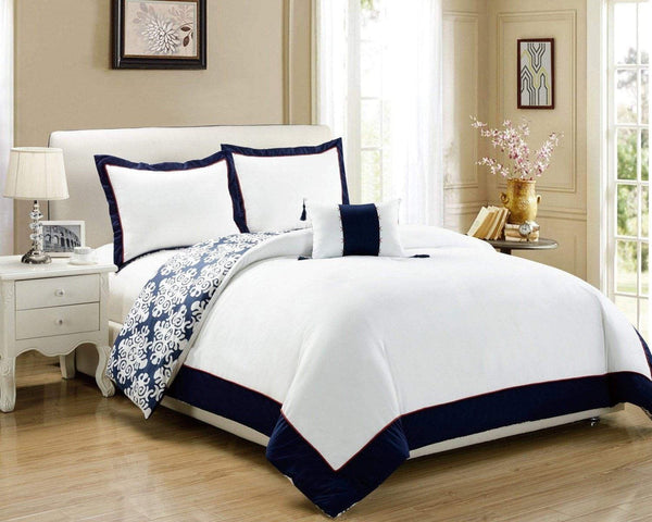 chic home Trina 8 Piece Reversible Duvet Cover Set