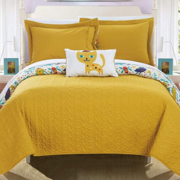 Chic Home Trixie 4 Piece Cut Animal Quilt Set