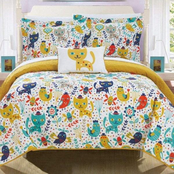 chic home Trixie 4 Piece Cut Animal Quilt Set