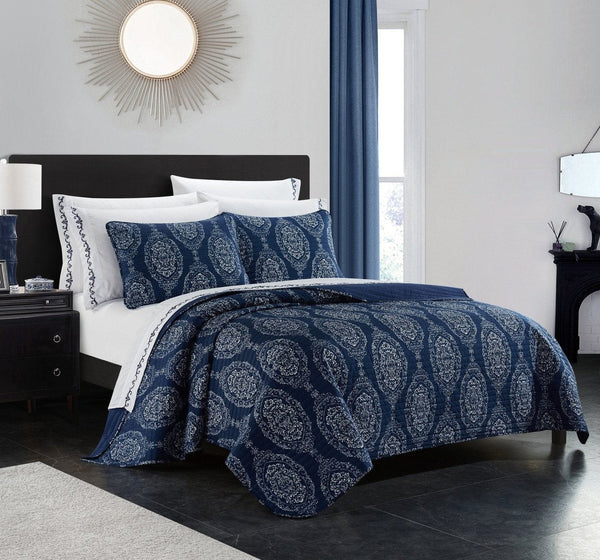 Chic Home Verona 9 Piece Medallion Print Quilt Set