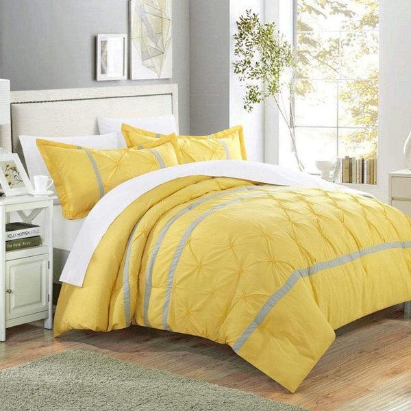 chic home Veronica 7 Piece Pintuck Duvet Cover Set