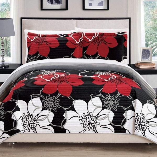 Chic Home Woodside 3 Piece Floral Quilt Set