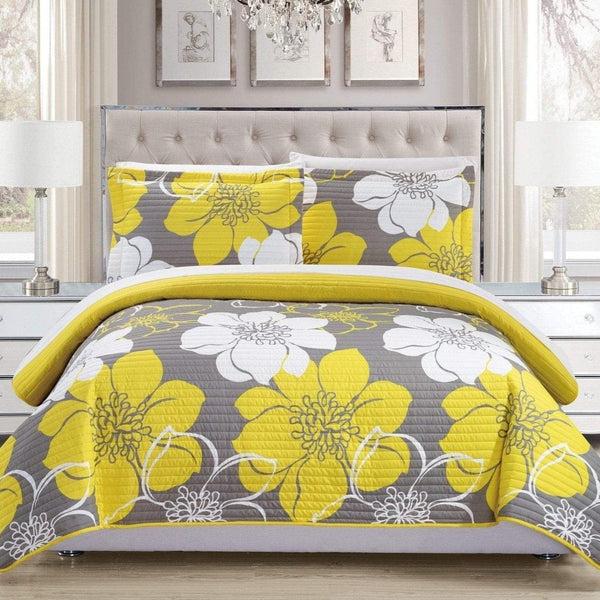 chic home Woodside 7 Piece Floral Quilt Set