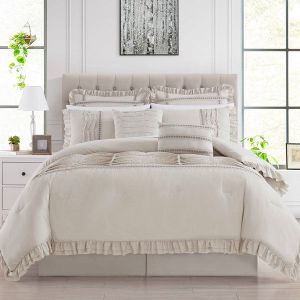 chic home Yvette 12 Piece Pleated Comforter Set