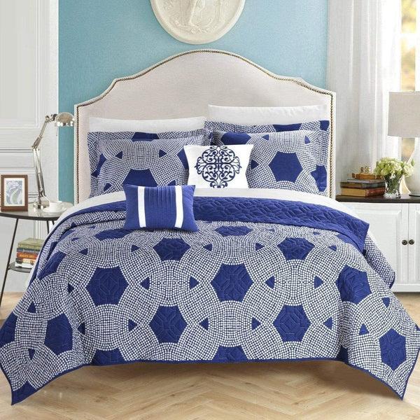 chic home Zoe 5 Piece Reversible Quilt Set