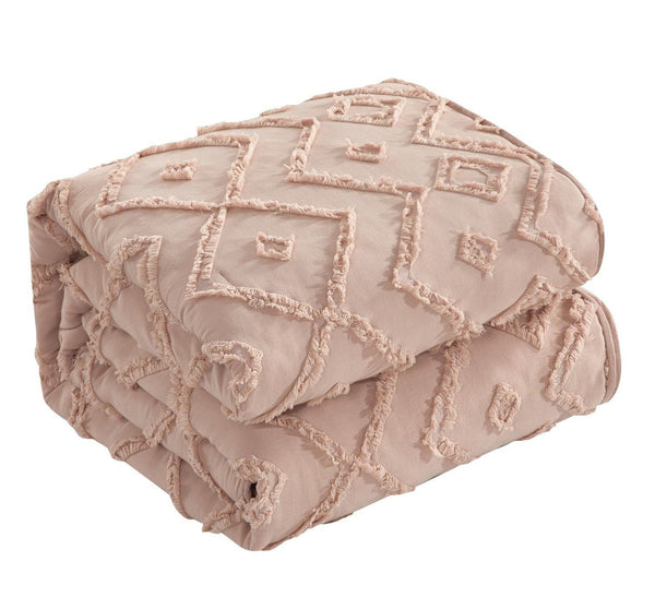 Chic Home Cody 7 Piece Clip Jacquard Cotton Quilt Set