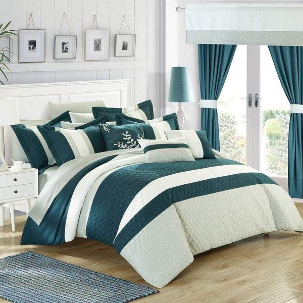 chic home Covington 24 Piece Color Block Comforter Set