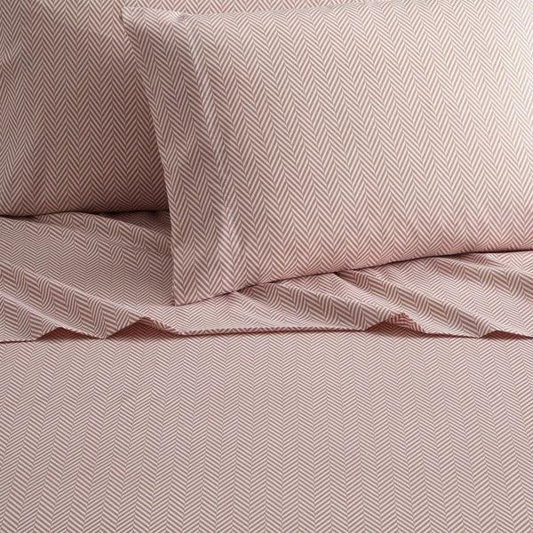 Chic Home Denise 4 Piece Graphic Herringbone Print Sheet Set