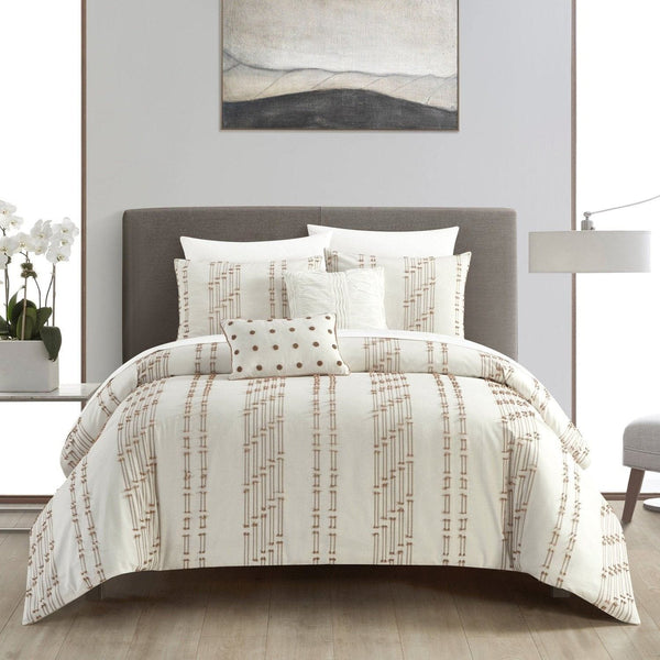 chic home Desiree 5 Piece Cotton Jacquard Comforter