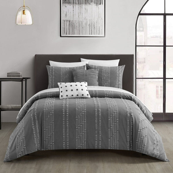 chic home Desiree 9 Piece Cotton Jacquard Comforter