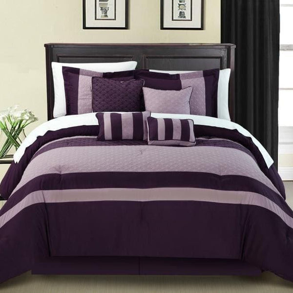 Chic Home Diamante 12 Piece Color Block Comforter Set