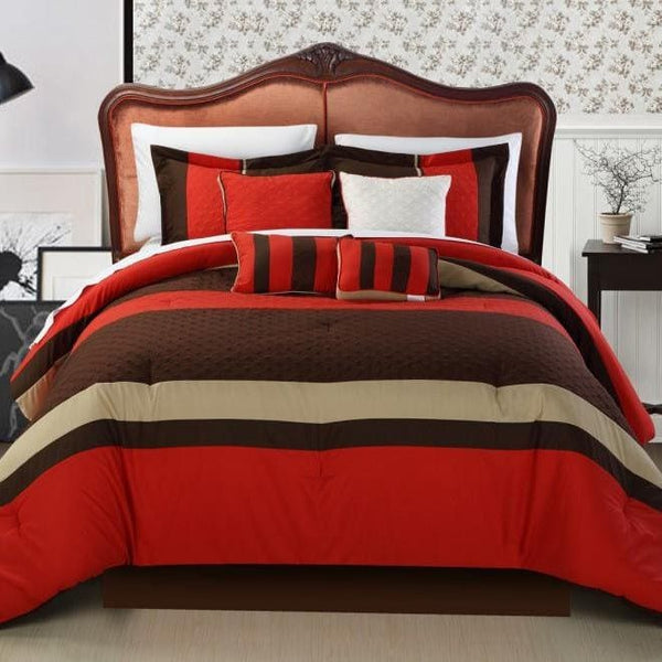 Chic Home Diamante 12 Piece Color Block Comforter Set