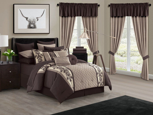 Chic Home Dorian 30 Piece Color Block Comforter Set