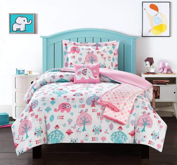 chic home Elephant Garden 5 Piece Kids Comforter Set