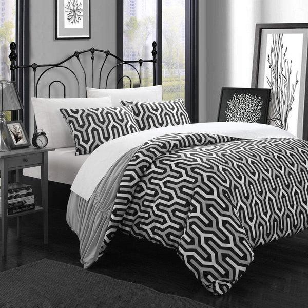 Chic Home Elissa 3 Piece Reversible Duvet Cover Set