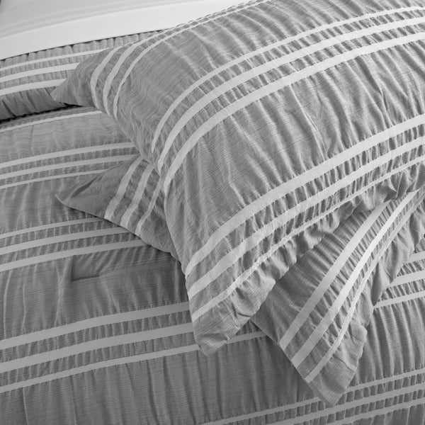 Chic Home Emma 8 Piece Striped Seersucker Comforter Set