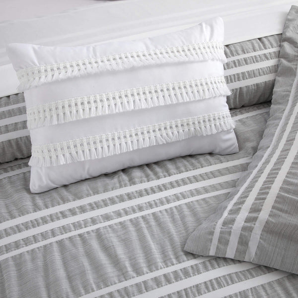 Chic Home Emma 8 Piece Striped Seersucker Comforter Set