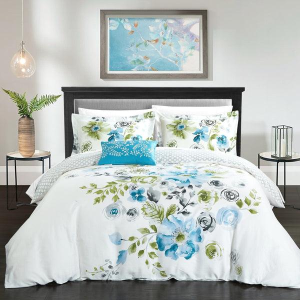 chic home Enchanted Garden 4 Piece Cotton Duvet Cover Set