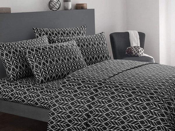 Chic Home Fallen Leaf 6 Piece Geometric Pattern Sheet And Pillowcases Set