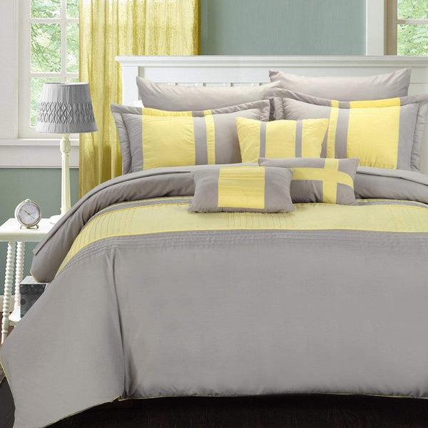Chic Home Fiesta 10 Piece Color Block Comforter Set
