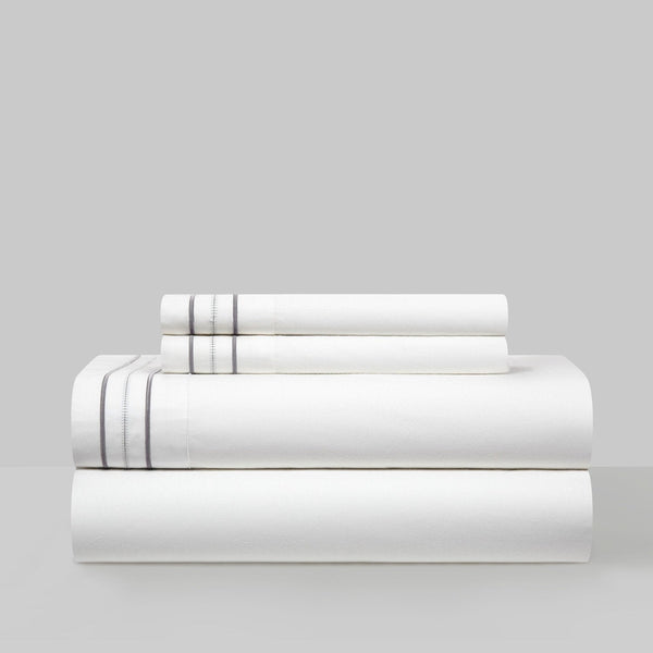 chic home Freya 4 Piece Embroidered Cotton Sheet Set