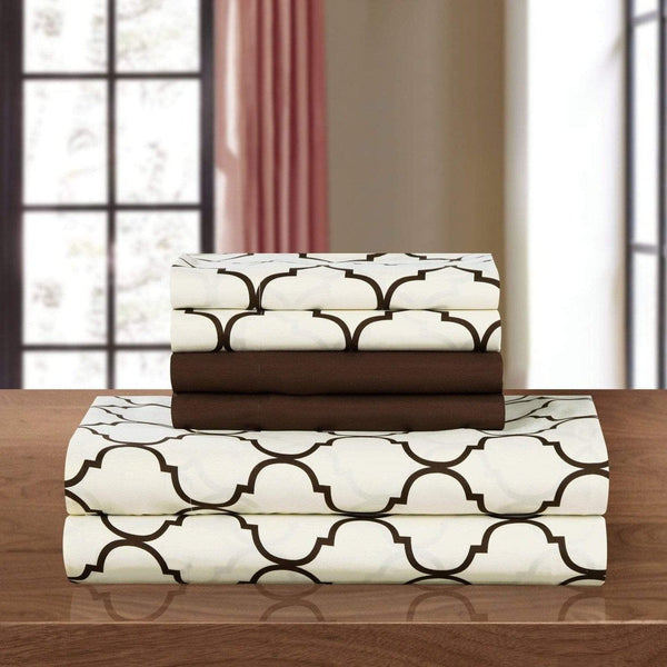 Chic Home Illusion 6 Piece Geometric Pattern Sheet And Pillowcase Set