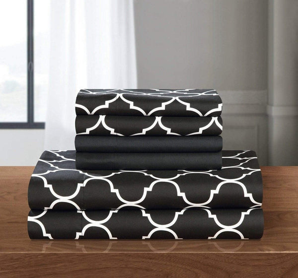 chic home Illusion 6 Piece Geometric Pattern Sheet And Pillowcase Set